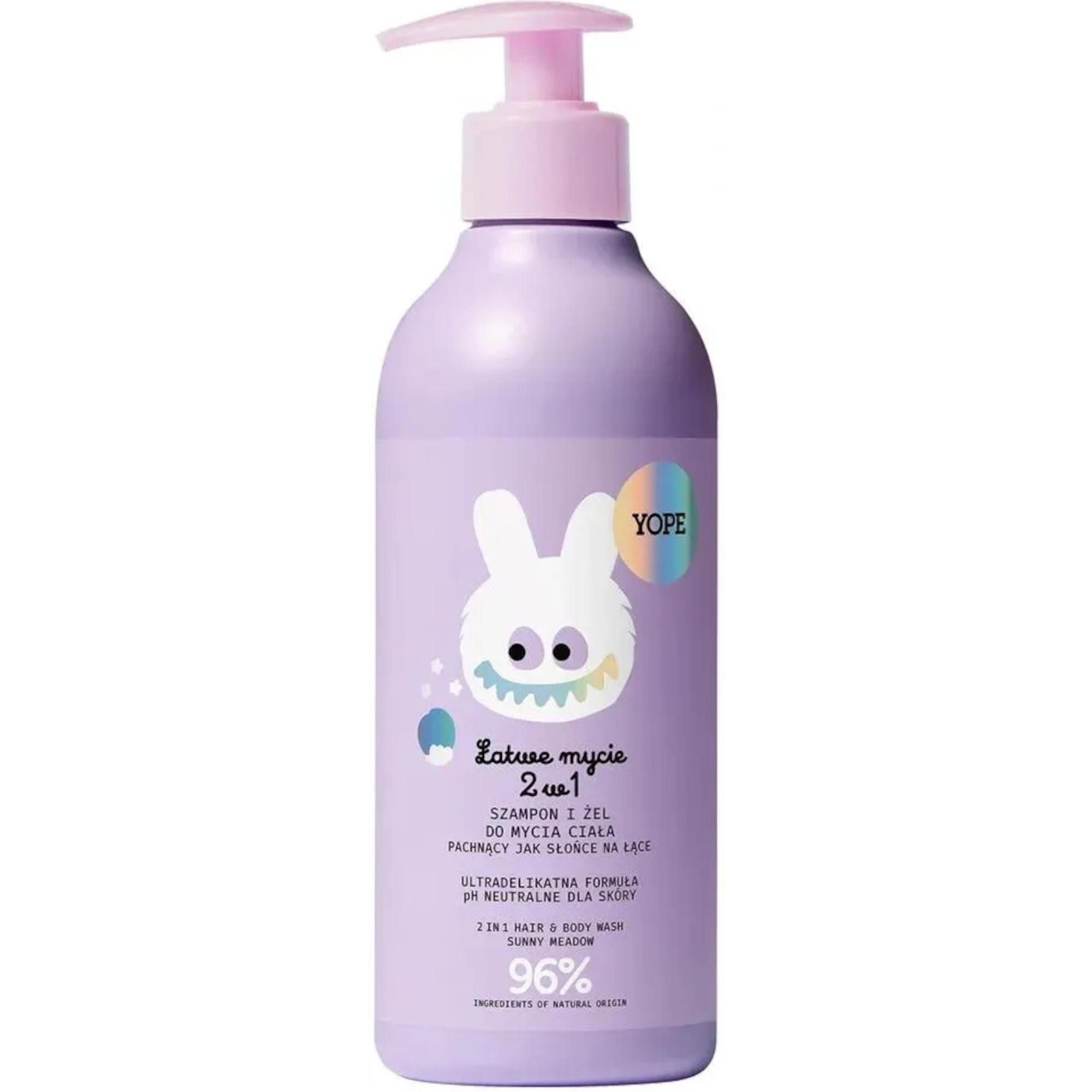 Yope, szampon i żel do mycia ciała 2w1 dla dzieci, Słońce Na Łące, 400 ml zdjęcie
