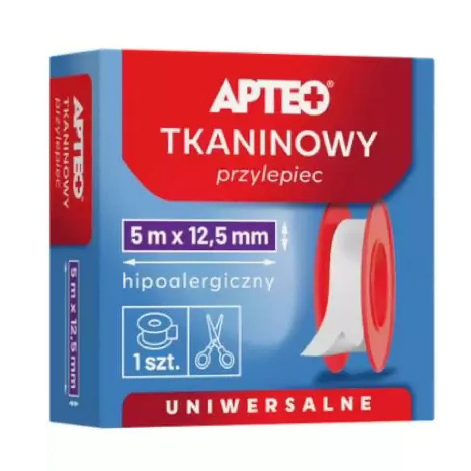 Apteo Care przylepiec tkaninowy 5m x 12,5mm 1 sztuka zdjęcie