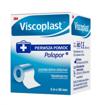 VIscoplast Pierwsza pomoc Polopor przylepiec włókninowy 5m x 50mm 1 sztuka
