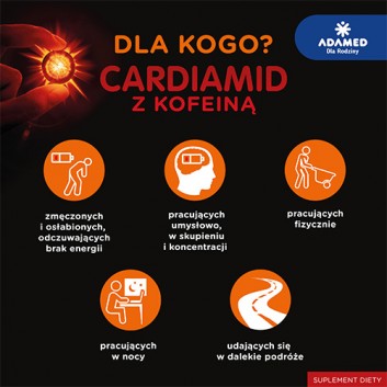 CARDIAMID Z KOFEINĄ Smak cytrusowy, 8 pastylek