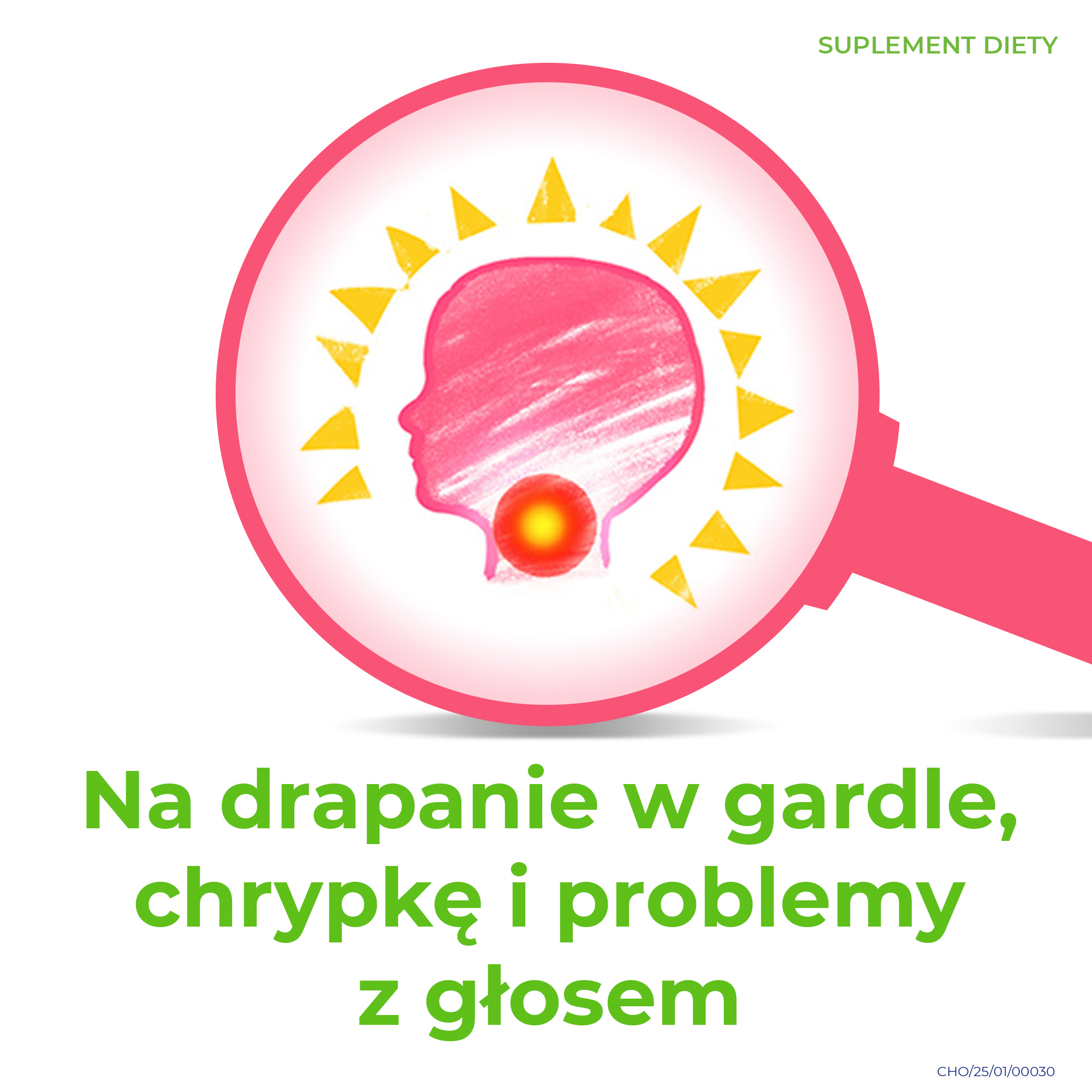 Cholinex Junior pastylki do ssania na ból gardła - 16 sztuk