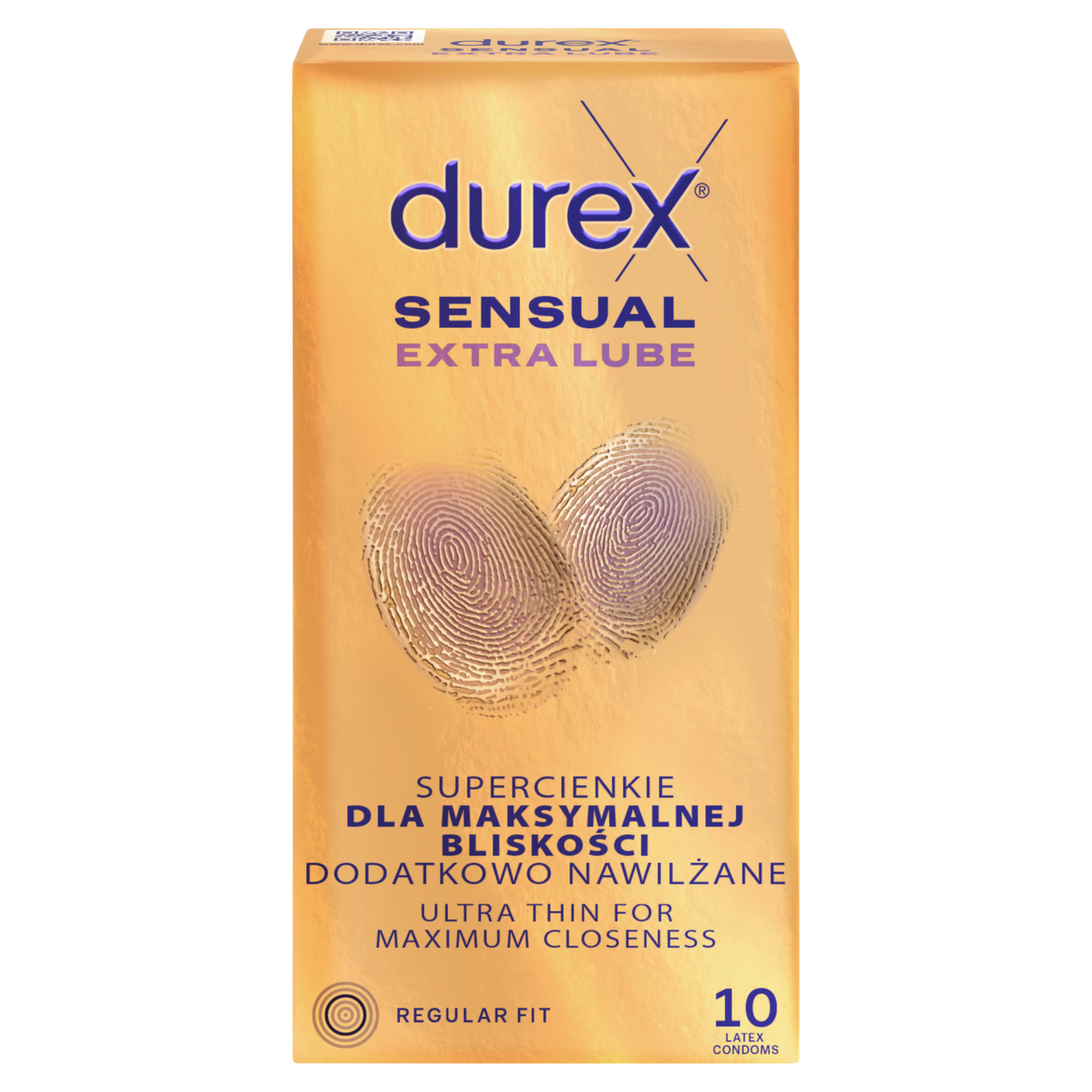 Durex Sensual Extra Lubricated, prezerwatywy 10 sztuk zdjęcie