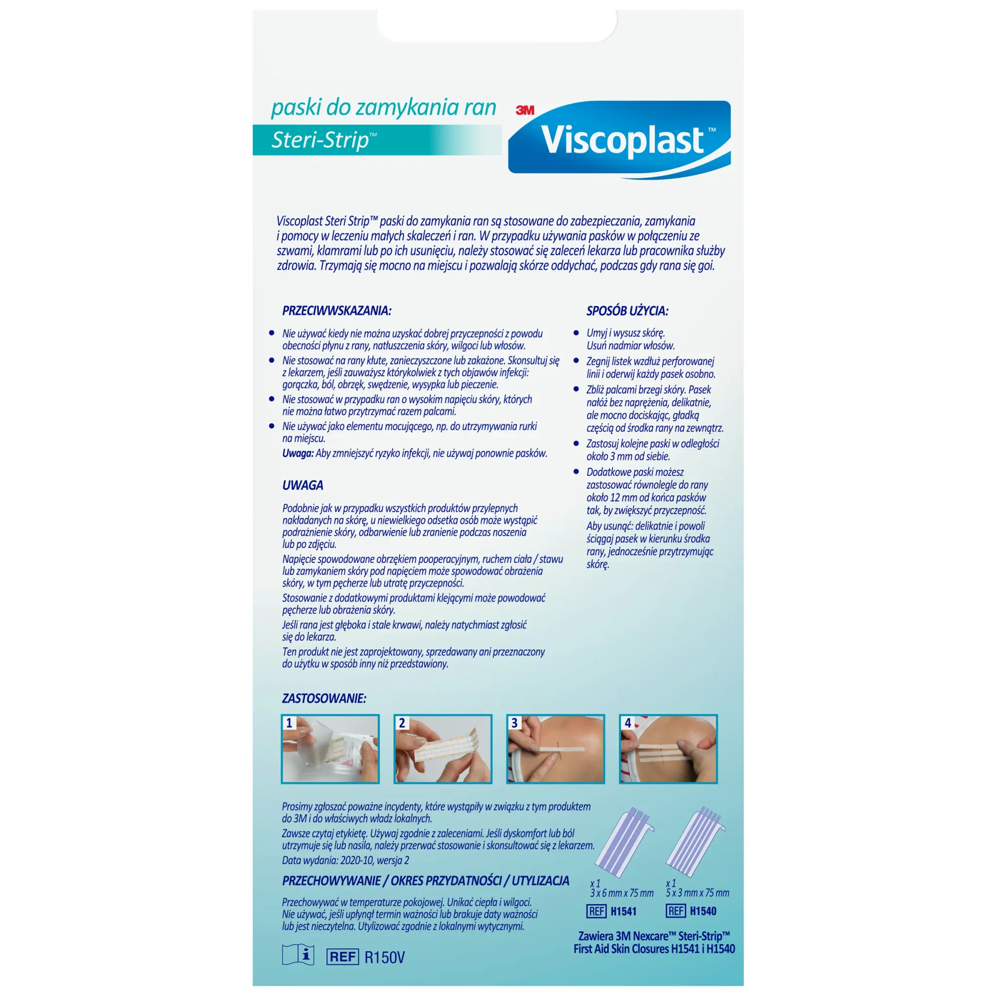 Viscoplast SteriStrip paski do zamykania ran 8 sztuk