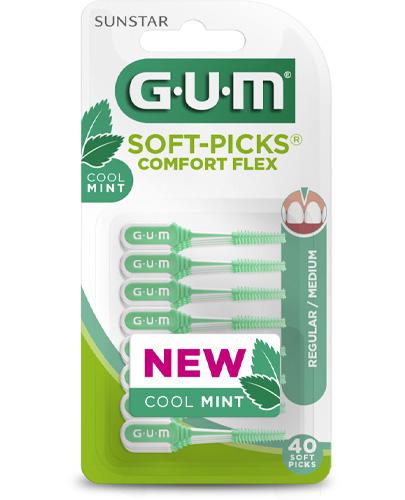 Sunstar Gum Soft-Picks Comfort Flex Gumowa Szczoteczka międzyzębowa średnia, 40 sztuk zdjęcie