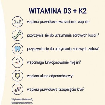 Naturell Witamina D3 + K2 MK-7, 60 tabletek do ssania