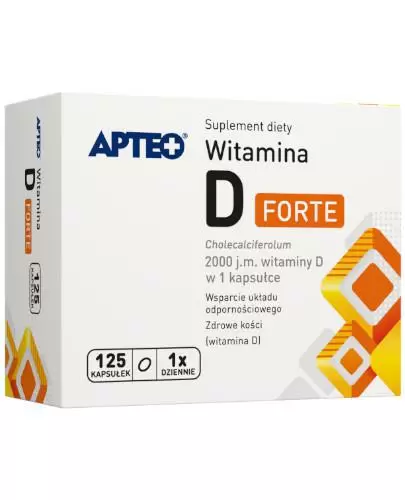 Apteo Witamina D Forte 2000j.m. 125 kapsułek zdjęcie