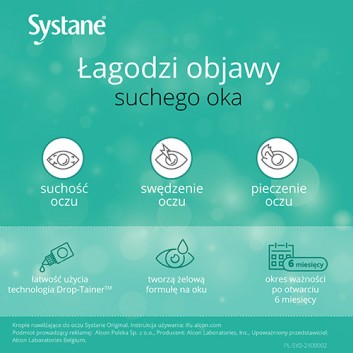 Systane Original Nawilżające krople do oczu, łagodzą pieczenie, podrażnienie - 10 ml - cena, opinie, stosowanie