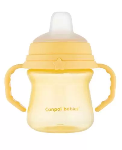 Canpol Babies FirstCup kubek z silikonowym ustnikiem 150 ml 1 sztuka [56/614_yel] zdjęcie