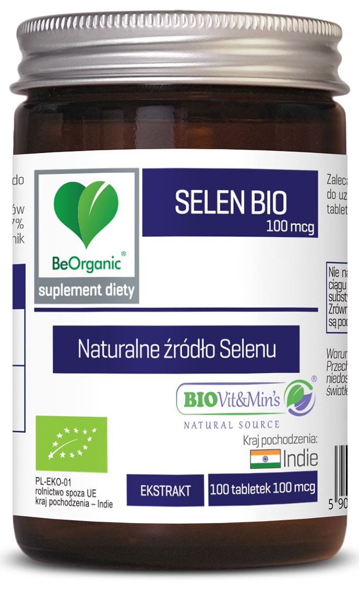 BeOrganic, Selen BIO 100 mcg, tabletki, 100 sztuk zdjęcie