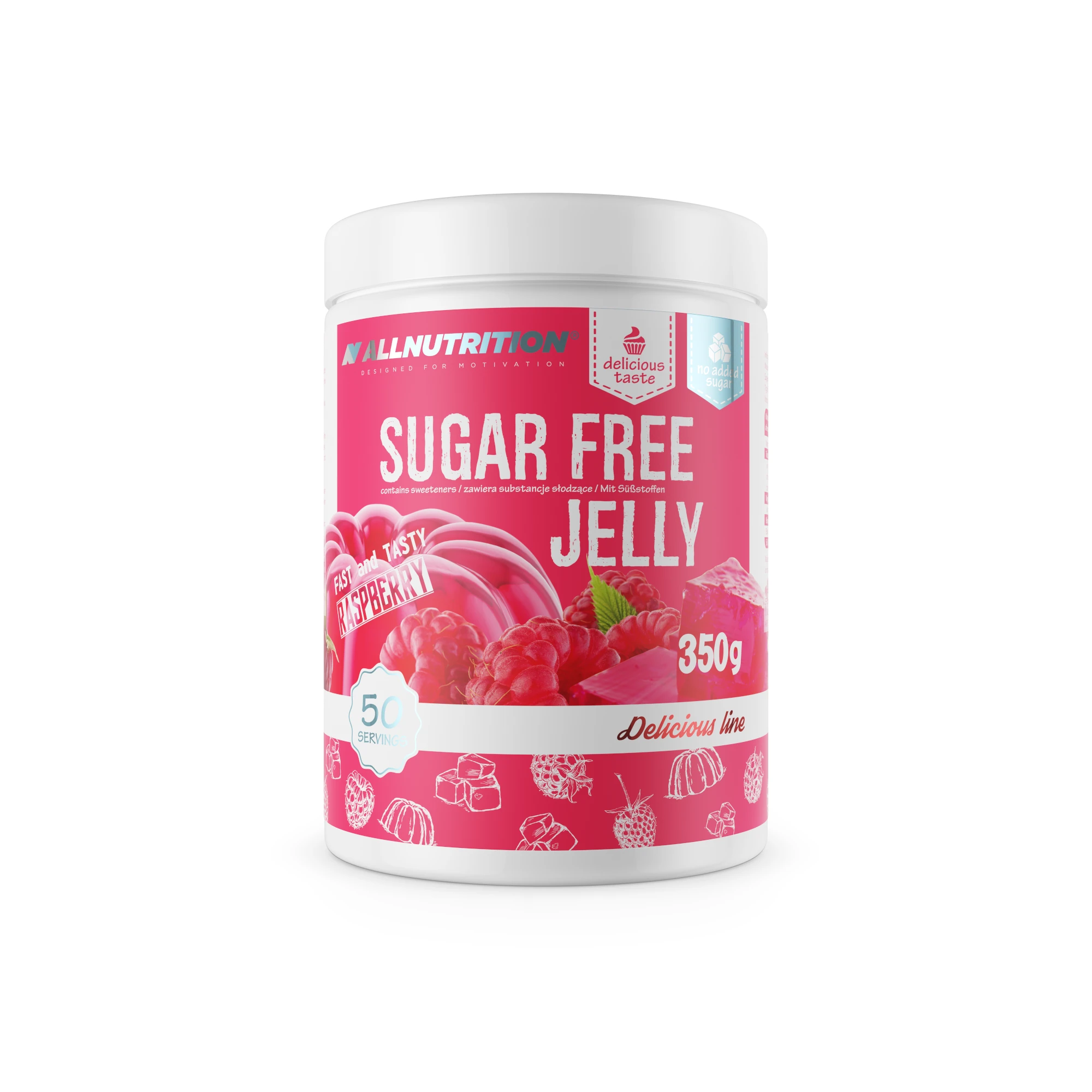 Allnutrition Delicious Line Sugar Free Jelly Raspberry, Malina, 350 g zdjęcie
