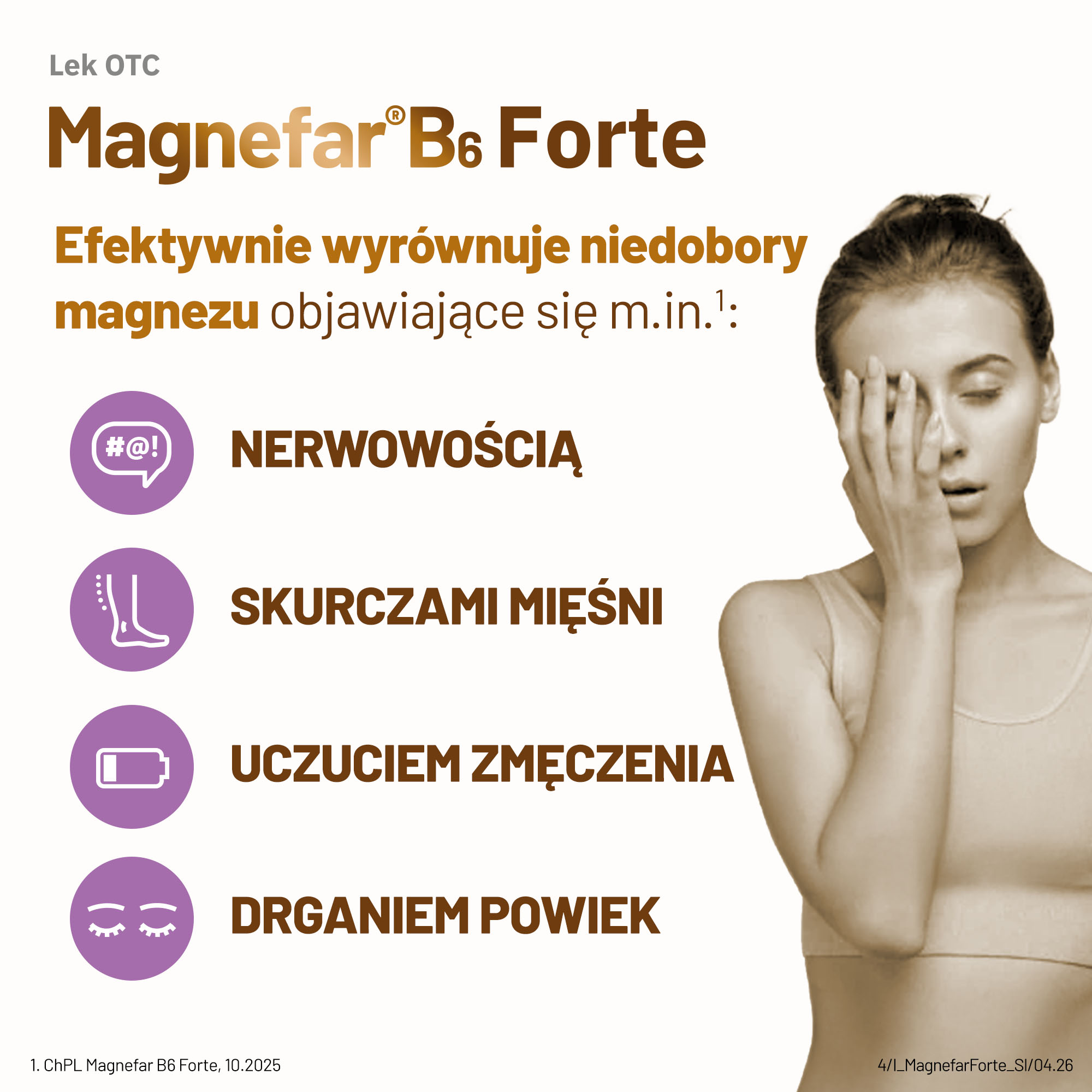 Magnefar B6 Forte, tabletki powlekane, 90 sztuk