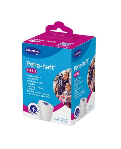 Peha-haft easy bandaż samomocujący z możliwością dzielenia 8 cm x 4 m Biały 1 sztuka zdjęcie