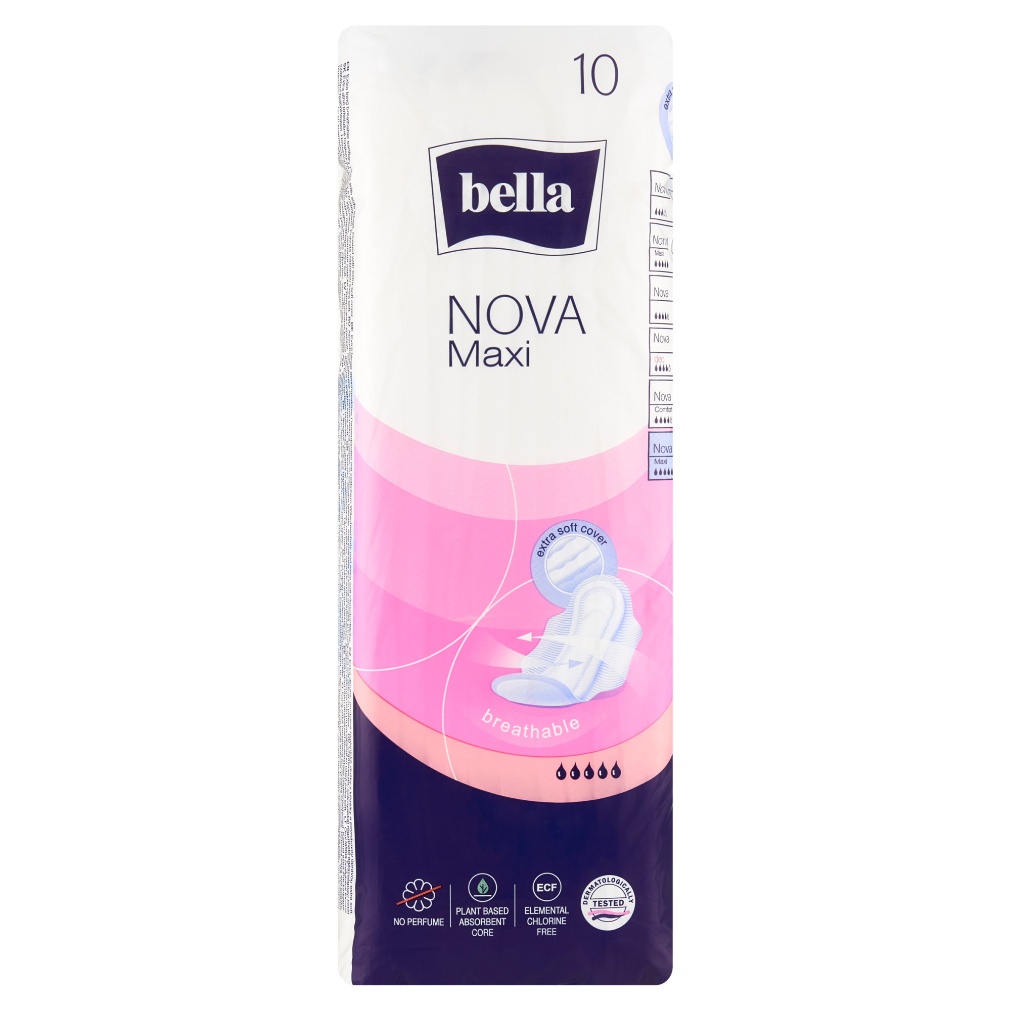 Bella Nova Maxi podpaski z osłonkami bocznymi 10 sztuk zdjęcie