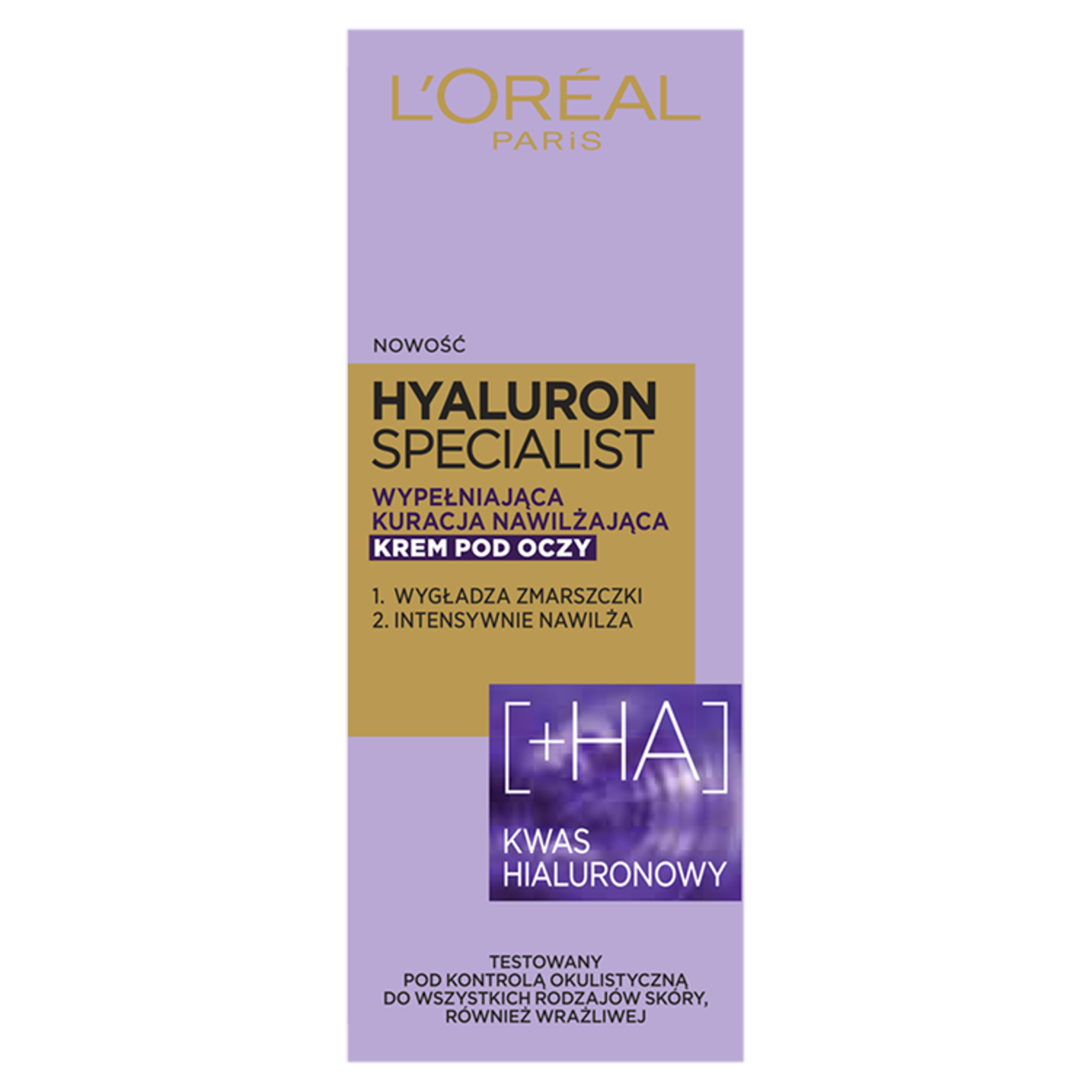 L'oreal Paris Hyaluron Specialist Wypełniająca kuracja nawilżająca krem pod oczy, 15 ml  zdjęcie