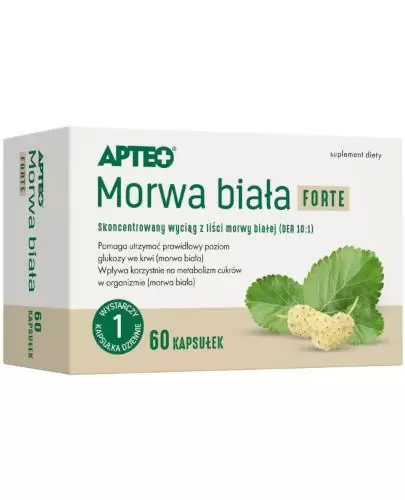 Apteo Morwa biała Forte  60 kapsułek zdjęcie