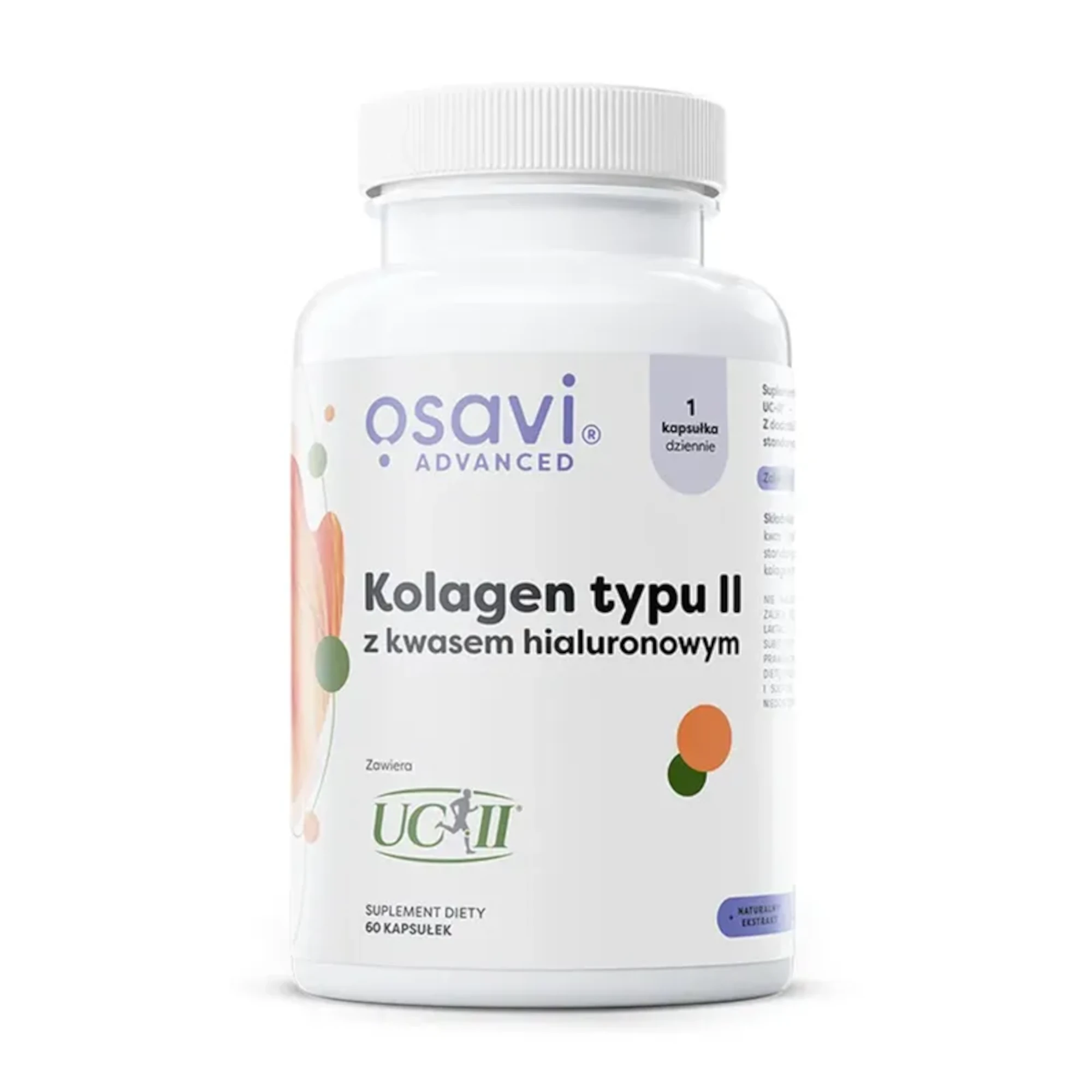 Osavi Kolagen Typu II z Kwasem Hialuronowym, 60 kapsułek zdjęcie