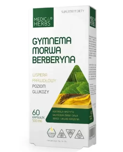 Medica Herbs Gymnema Morwa Berberyna 60 kapsułek zdjęcie