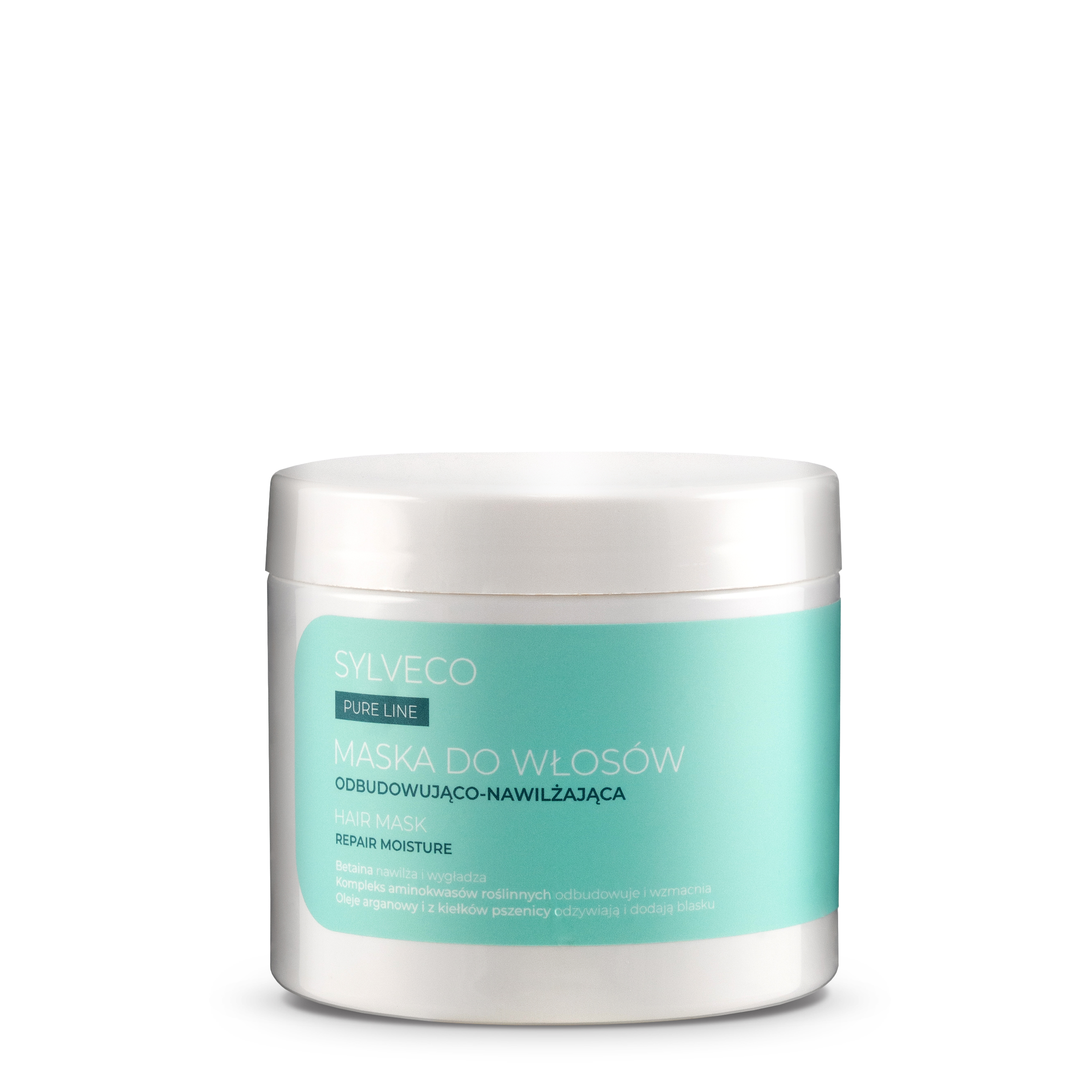 Sylveco Pure Line, Maska do włosów odbudowująco-nawilżająca, 400 ml