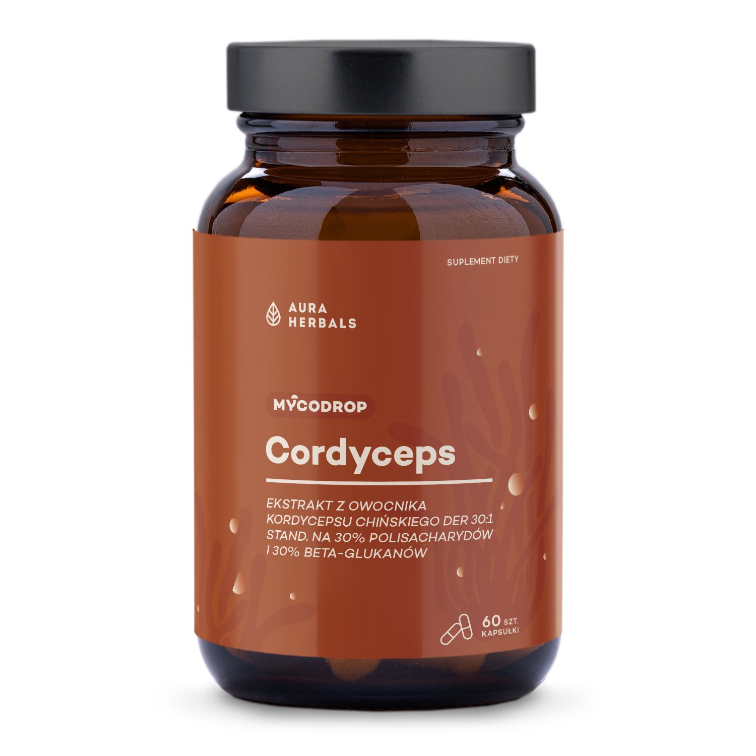 Mycodrop, Cordyceps 30:1, 30% beta-glukan, kapsułki, 60 sztuk zdjęcie