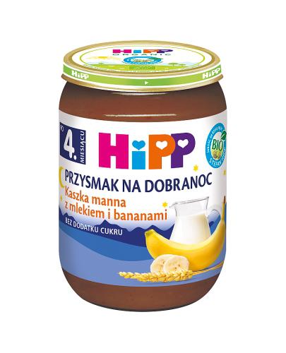 HiPP BIO od pokoleń, Kaszka manna z mlekiem i bananami, po 4. m-cu, 190 g, cena, opinie, wskazania zdjęcie