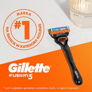 Gillette Fusion5 Maszynka do golenia dla mężczyzn, 1 maszynka, 2 ostrza wymienne