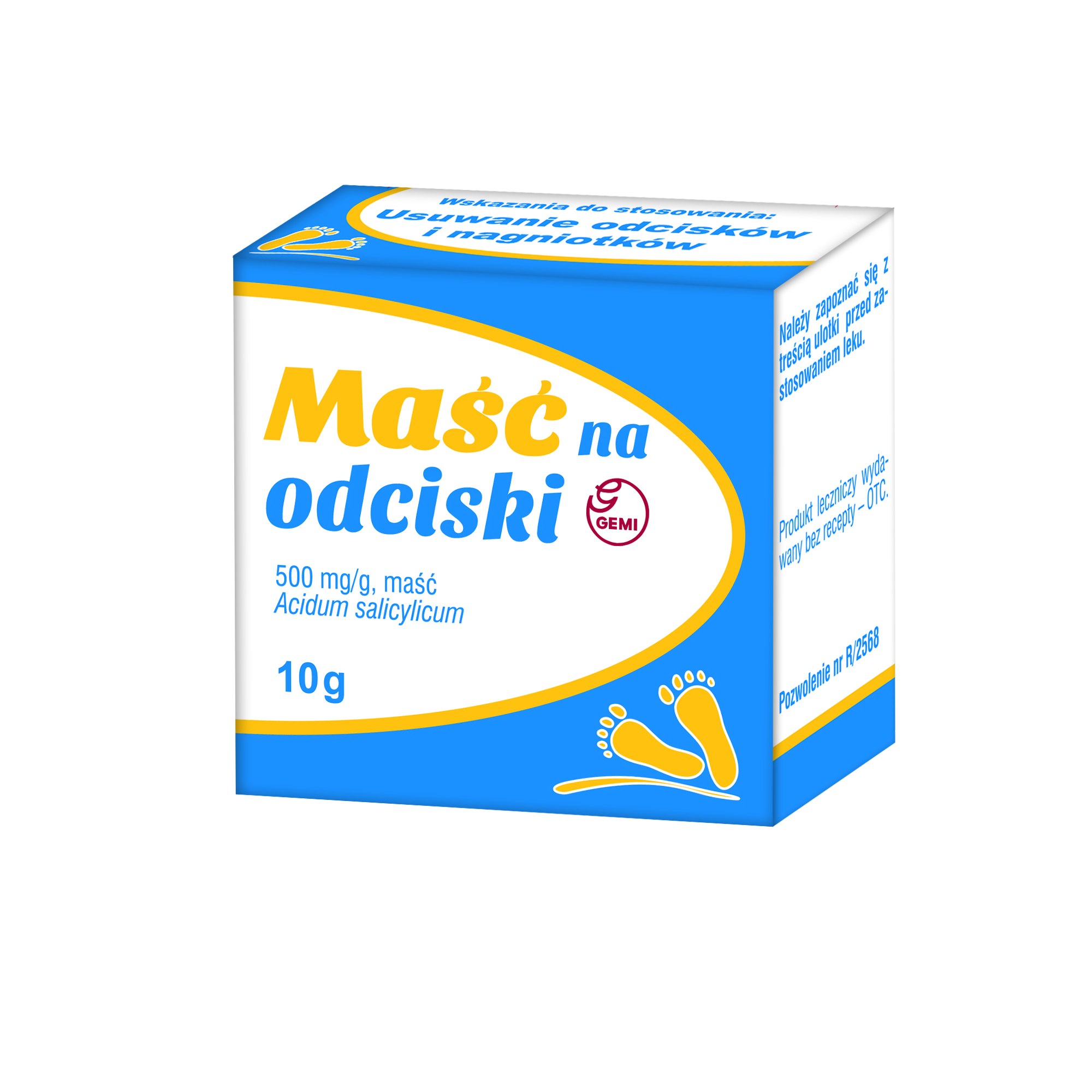 Gemi Maść na odciski, 500 mg/g, maść, 10 g