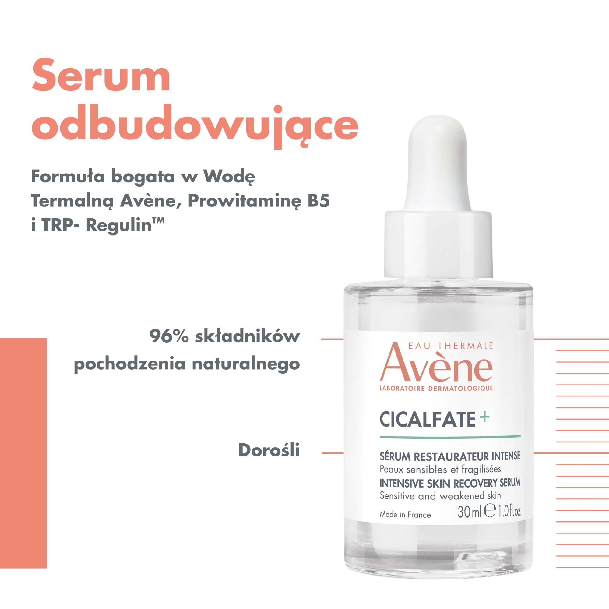 Avene Cicalfate+, serum intensywnie odbudowujące, 30 ml