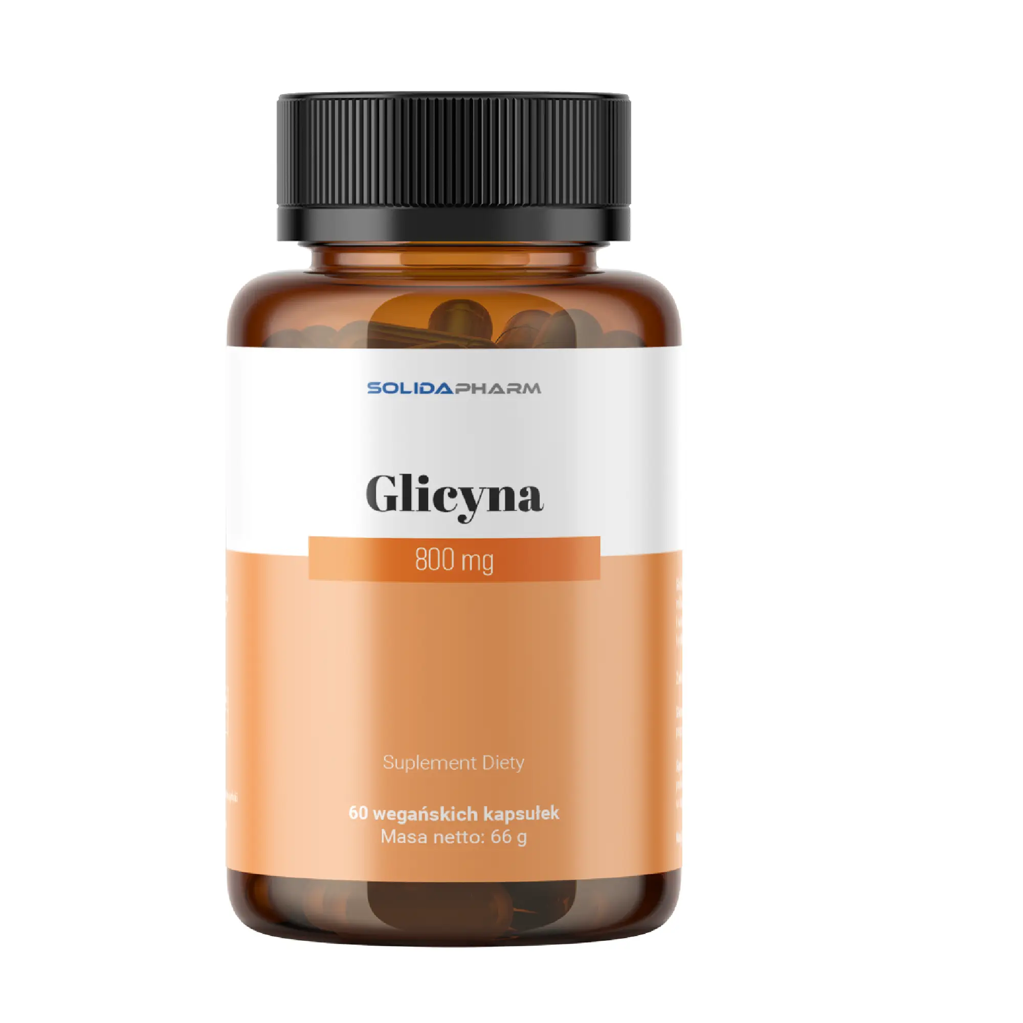 Solida Pharm Glicyna 800 mg, kapusłki, 60 sztuk  zdjęcie
