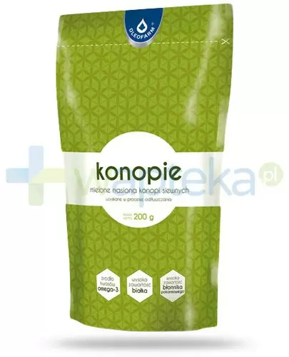 Oleofarm Konopie mielone nasiona konopi siewnych 200 g zdjęcie