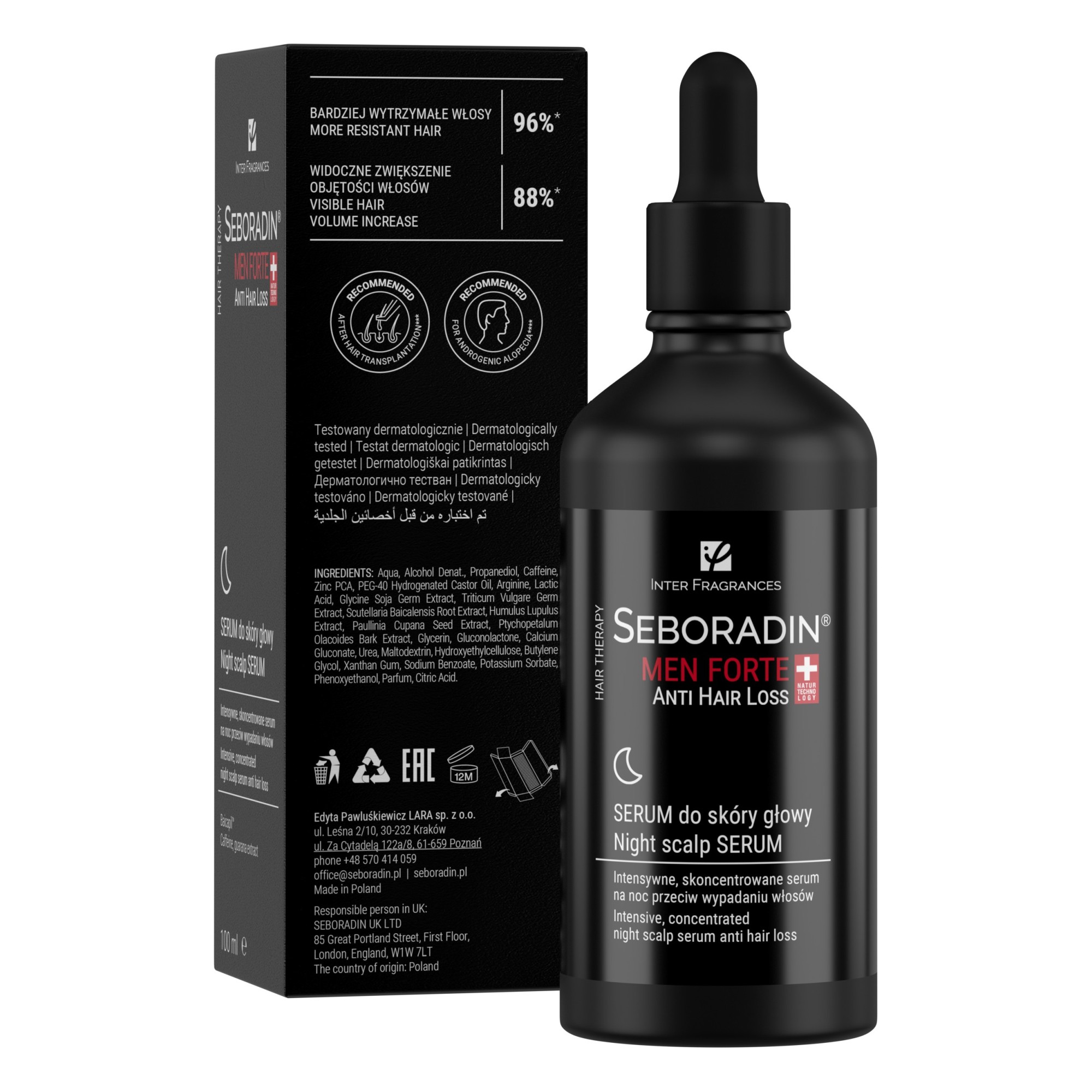 Seboradin Men Forte Anti Hair Loss serum do skóry głowy na noc 100 ml zdjęcie