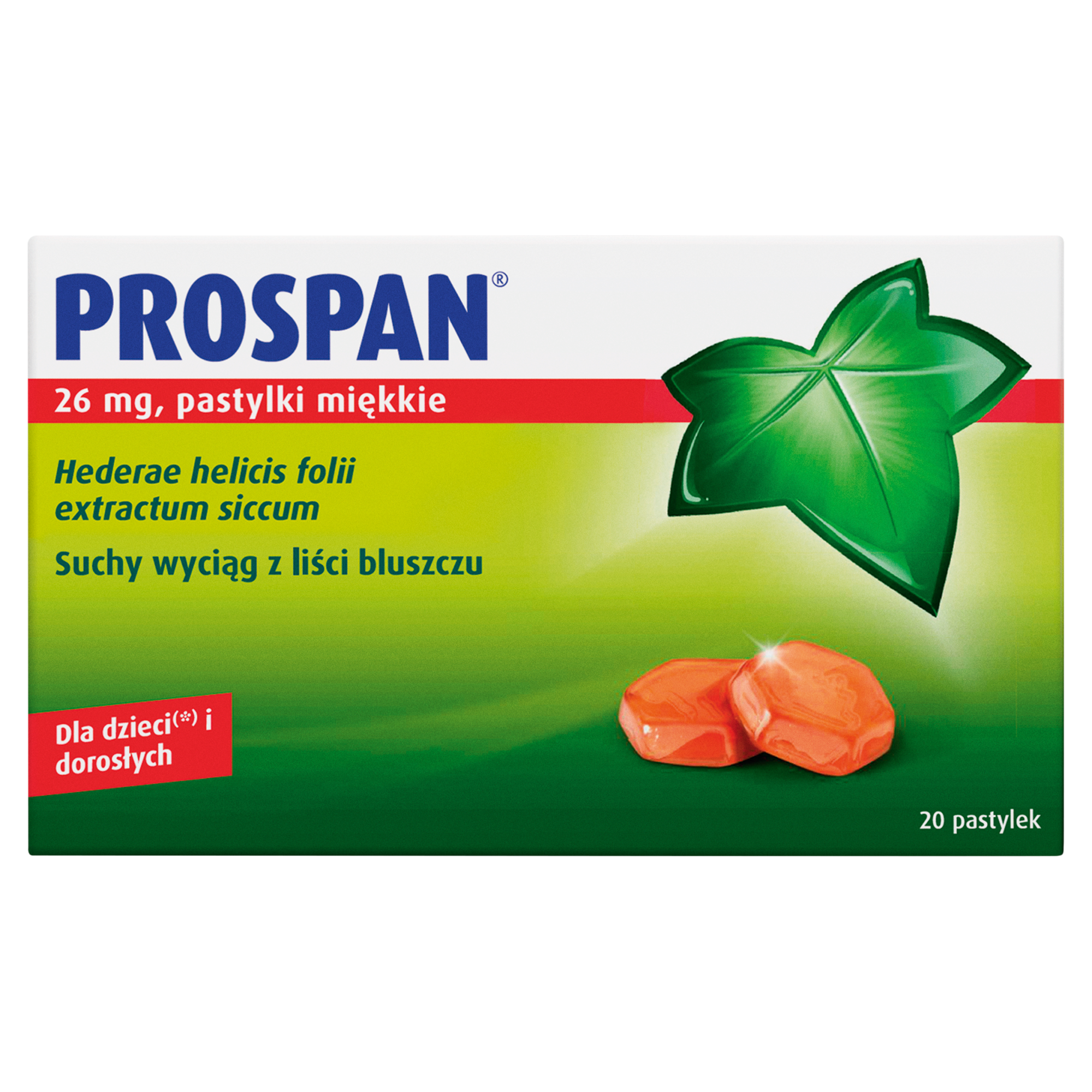 Prospan 26 mg pastylki miękkie 20 sztuk zdjęcie