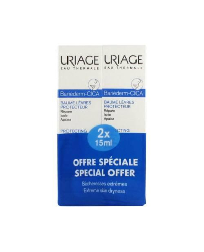 Uriage Bariederm, Balsam do spierzchniętych ust, 2x 15 ml [DWUPAK] zdjęcie