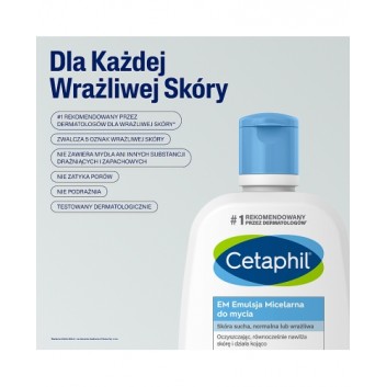 CETAPHIL EM, emulsja micelarna do mycia, 250 ml