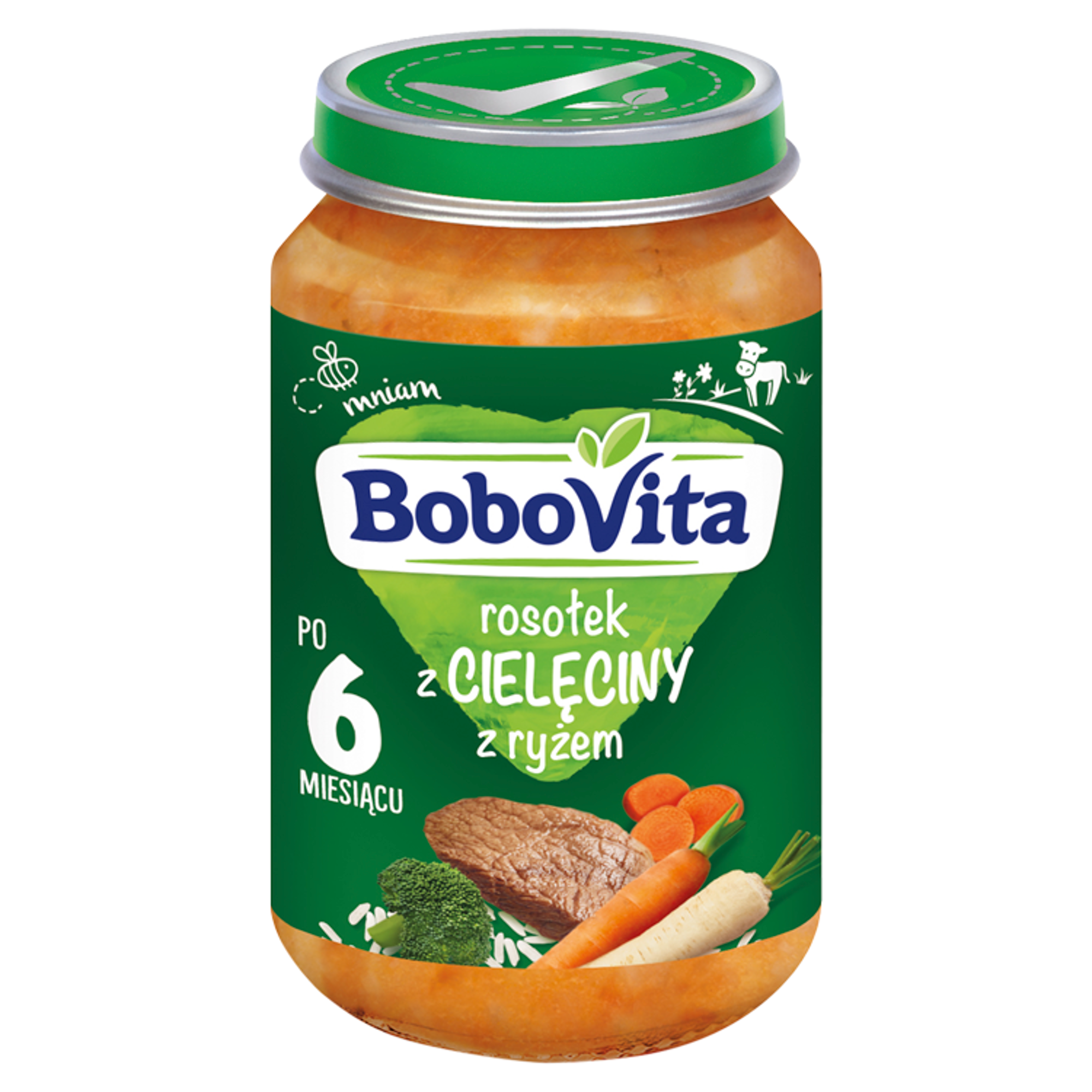 BOBOVITA Rosołek z cielęciny z ryżem po 6 m-cu - 190 g - cena, opinie, właściwości zdjęcie