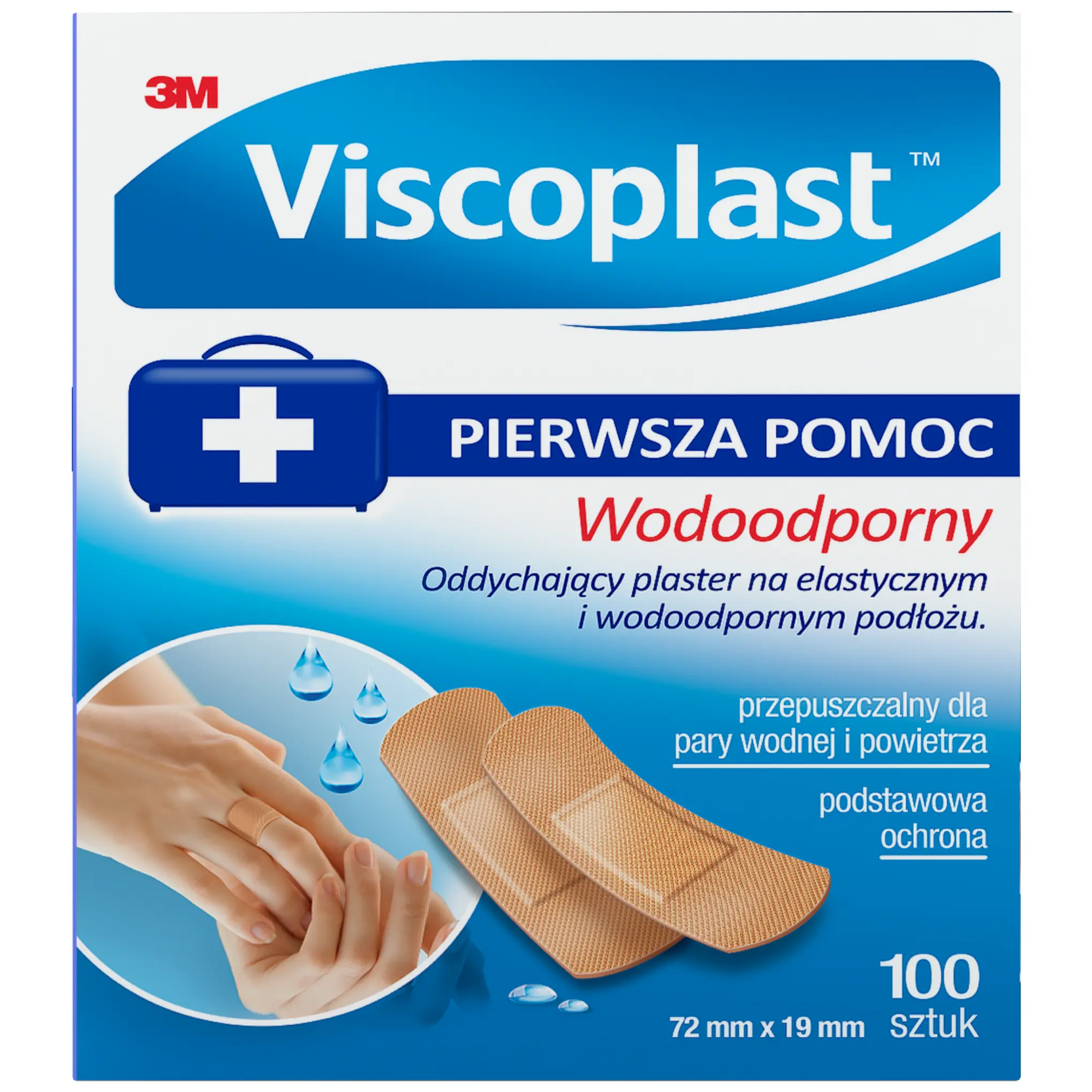 Viscoplast plaster wodoodporny 72mm x 19mm 100 sztuk