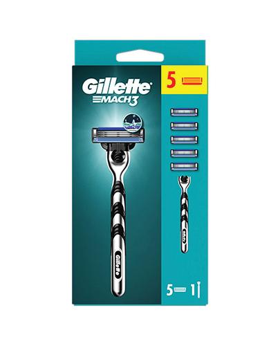 Gillette Mach3 Maszynka do golenia dla mężczyzn, 1 sztuka, 5 ostrzy wymiennych zdjęcie