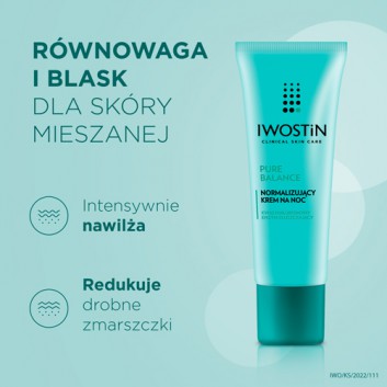 Iwostin Pure Balance normalizujący krem na noc, 50 ml, cena, opinie, wskazania
