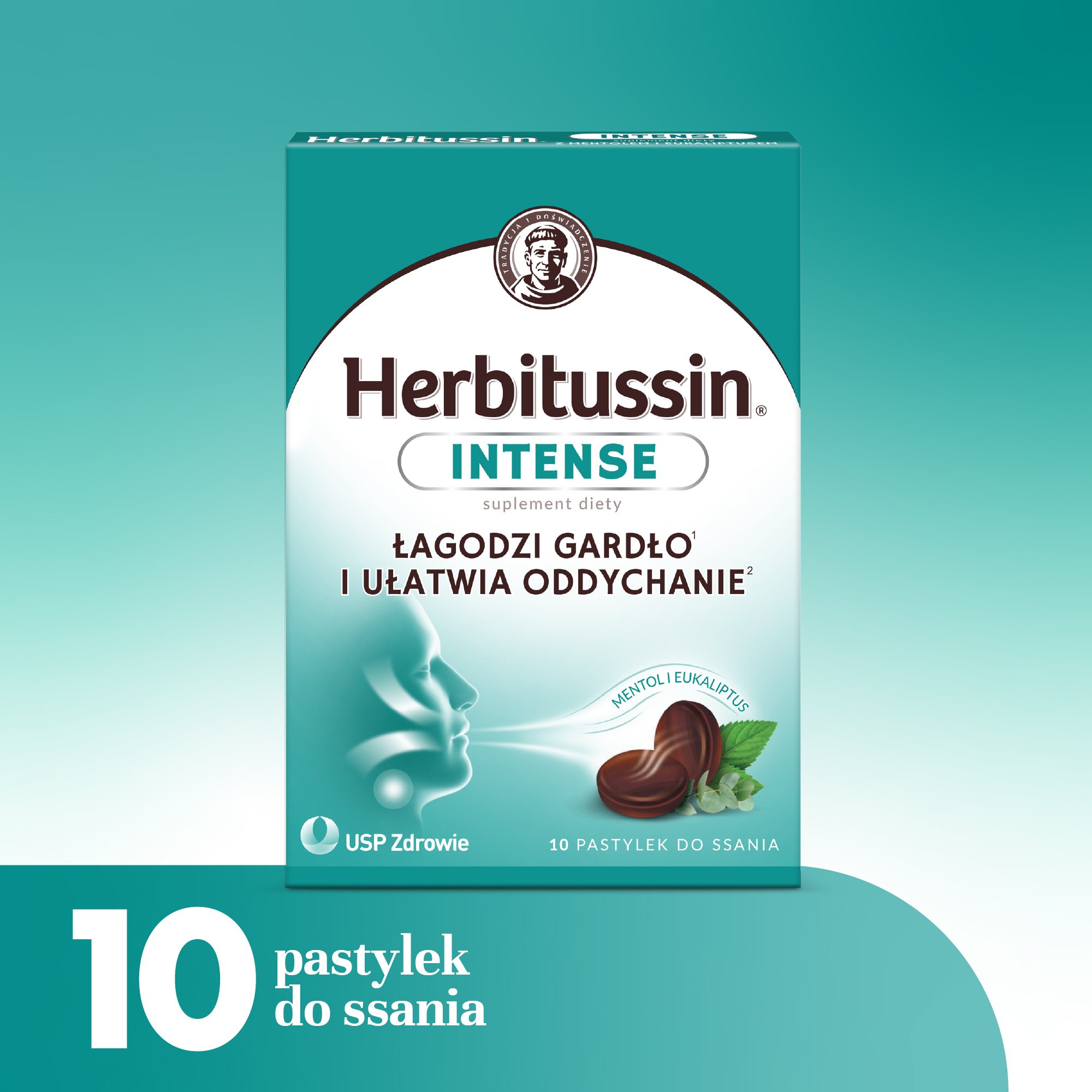 Herbitussin Intense 10 pastylek