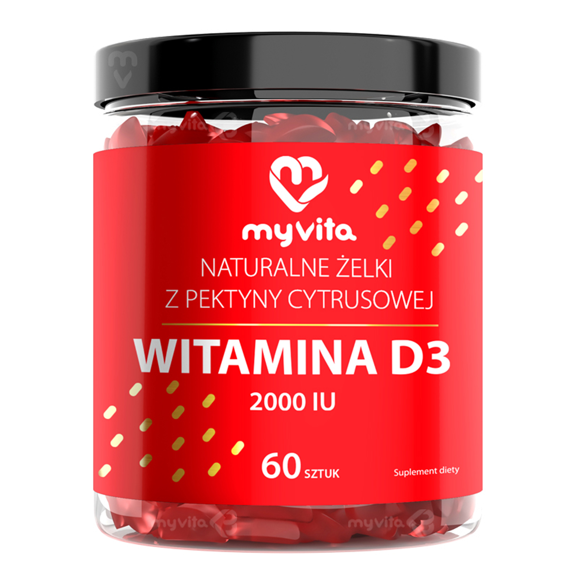 MyVita Witamina D3 Naturalne Żelki dla dorosłych, 60 sztuk