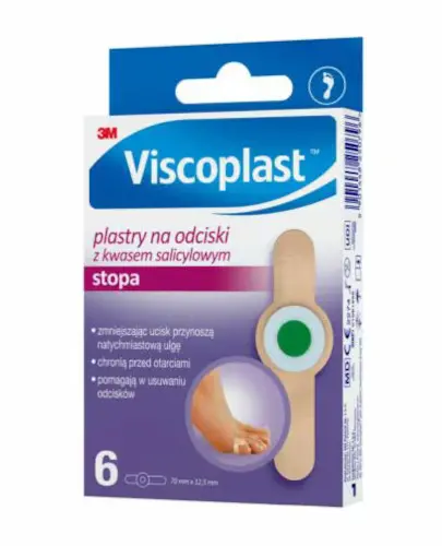Viscoplast, plastry na odciski z kwasem salicylowym, 6 sztuk zdjęcie