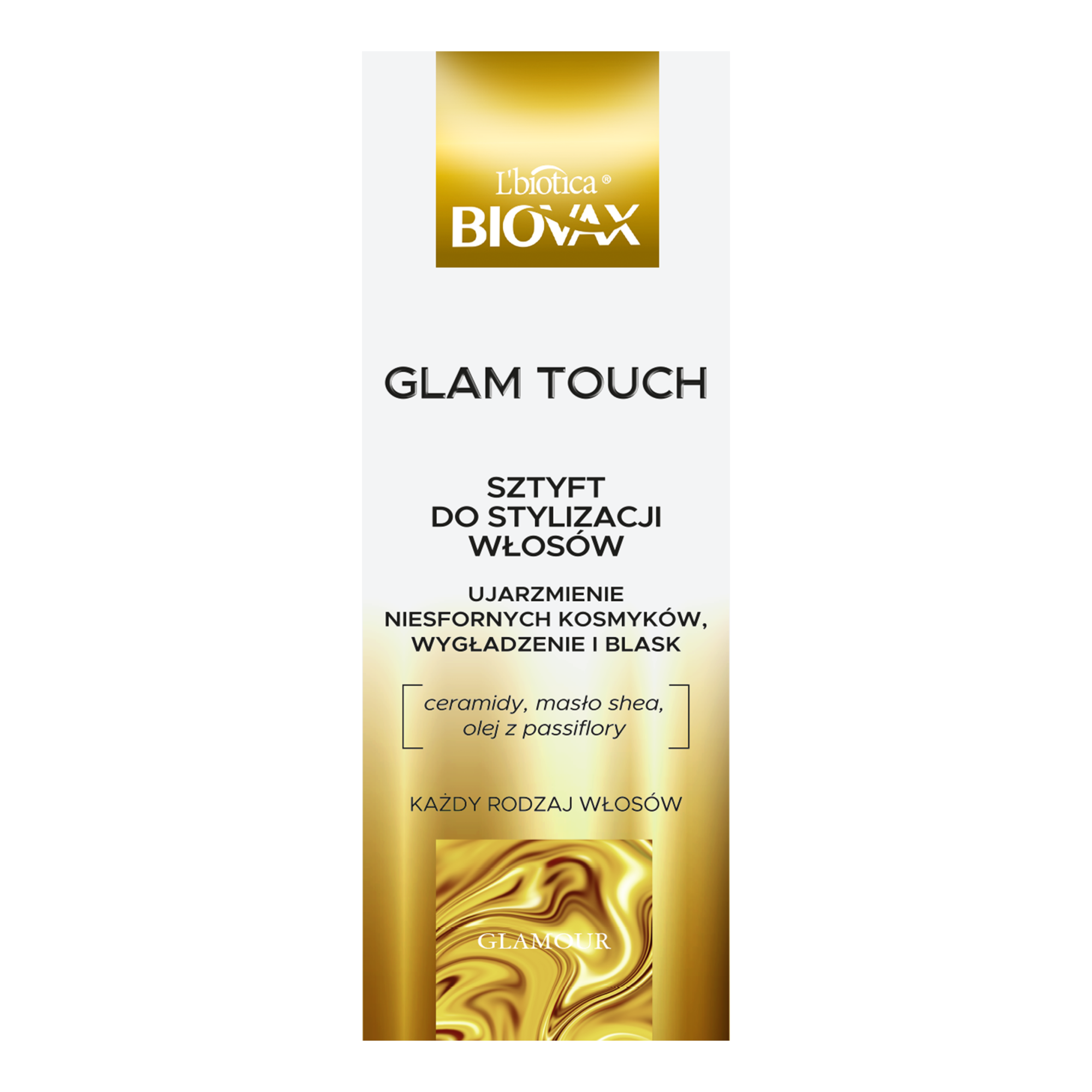 L'biotica Biovax Glamour Glam Touch Wygładzający sztyft ujarzmiający, 25 g zdjęcie