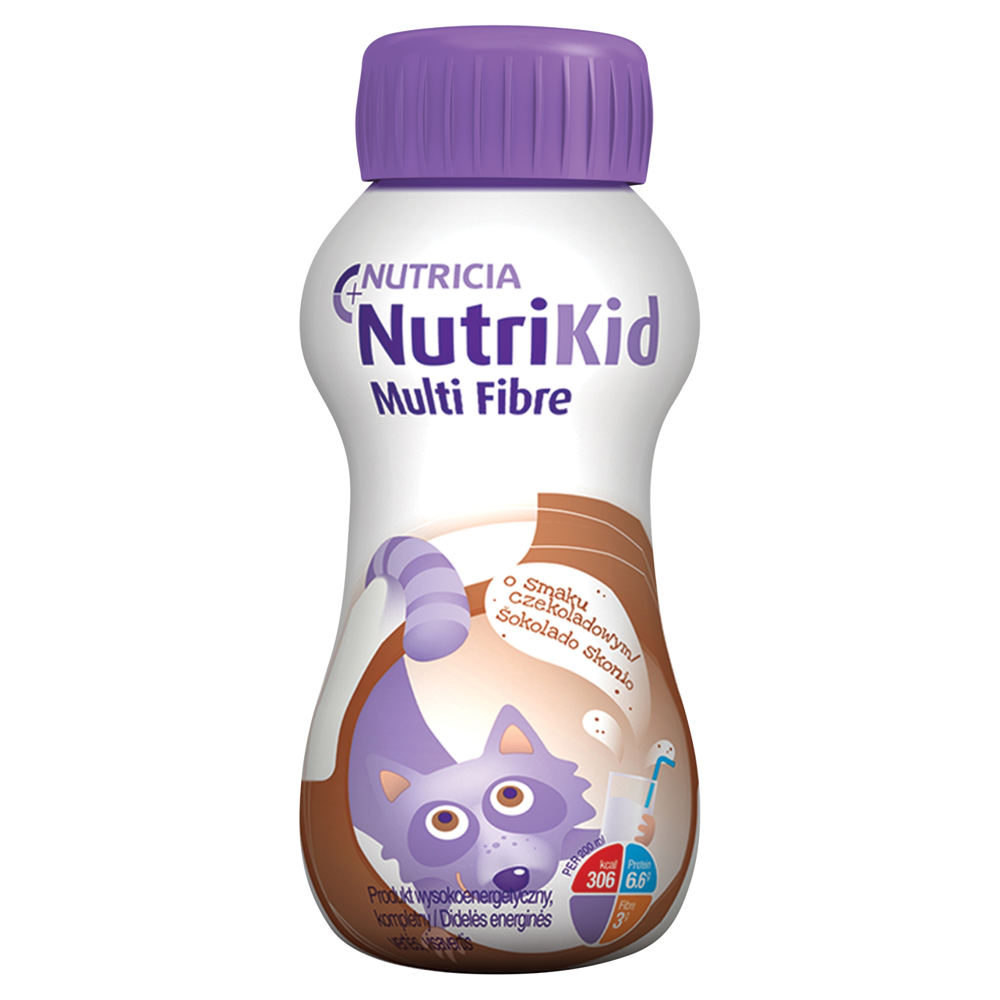 NutriKid Multi Fibre o smaku czekoladowym płyn 200 ml  zdjęcie
