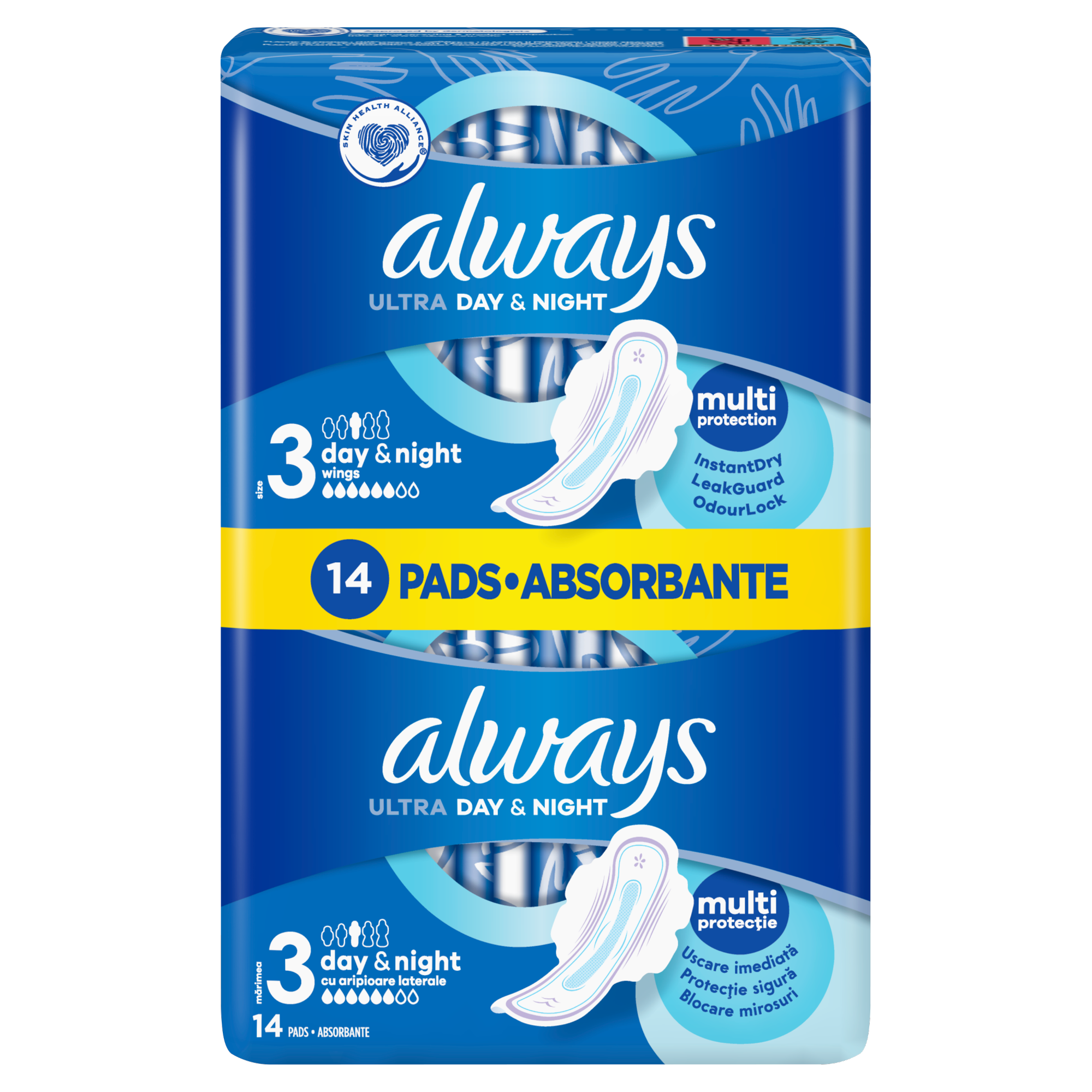 Always Ultra Night 3 Podpaski ze skrzydełkami, 14 sztuk zdjęcie