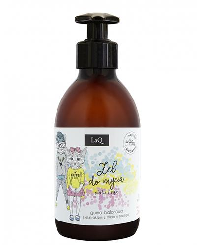 LaQ Naturalny żel do mycia ciała i rąk o zapachu gumy balonowej z ekstraktem z mleka ryżowego - 300 ml  zdjęcie
