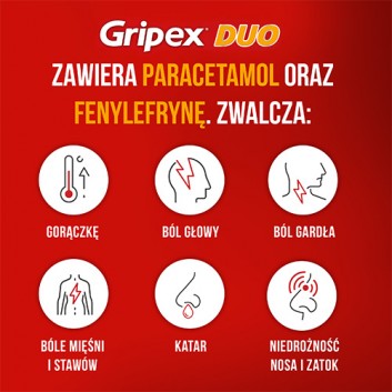 Gripex Duo, tabletki powlekane, 16 sztuk