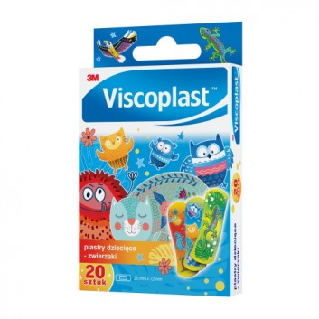 Viscoplast plastry dziecięce zwierzaki 20 sztuk