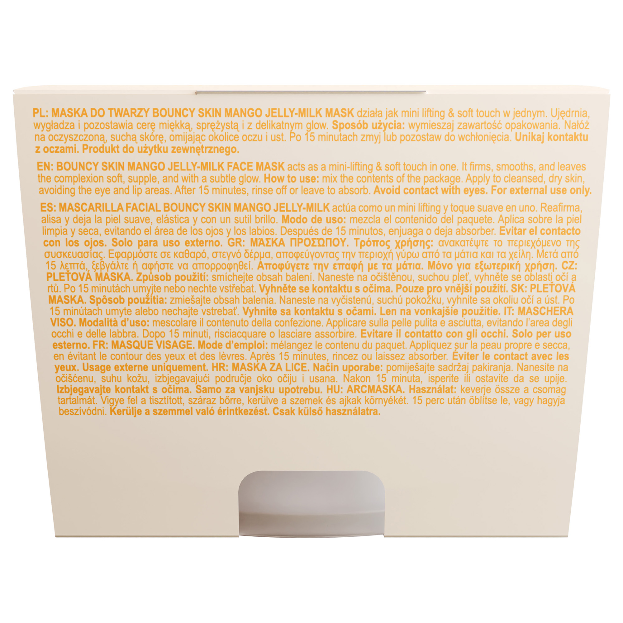 Nacomi Maska do twarzy Bouncy Skin Mango Jelly-Milk Mask, 80 ml