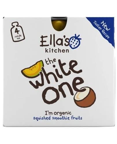 Ella's Kitchen BIO WHITE ONE owocowe smoothie z melonem dla dzieci po 6. miesiącu życia 360 g (4×90 g) zdjęcie