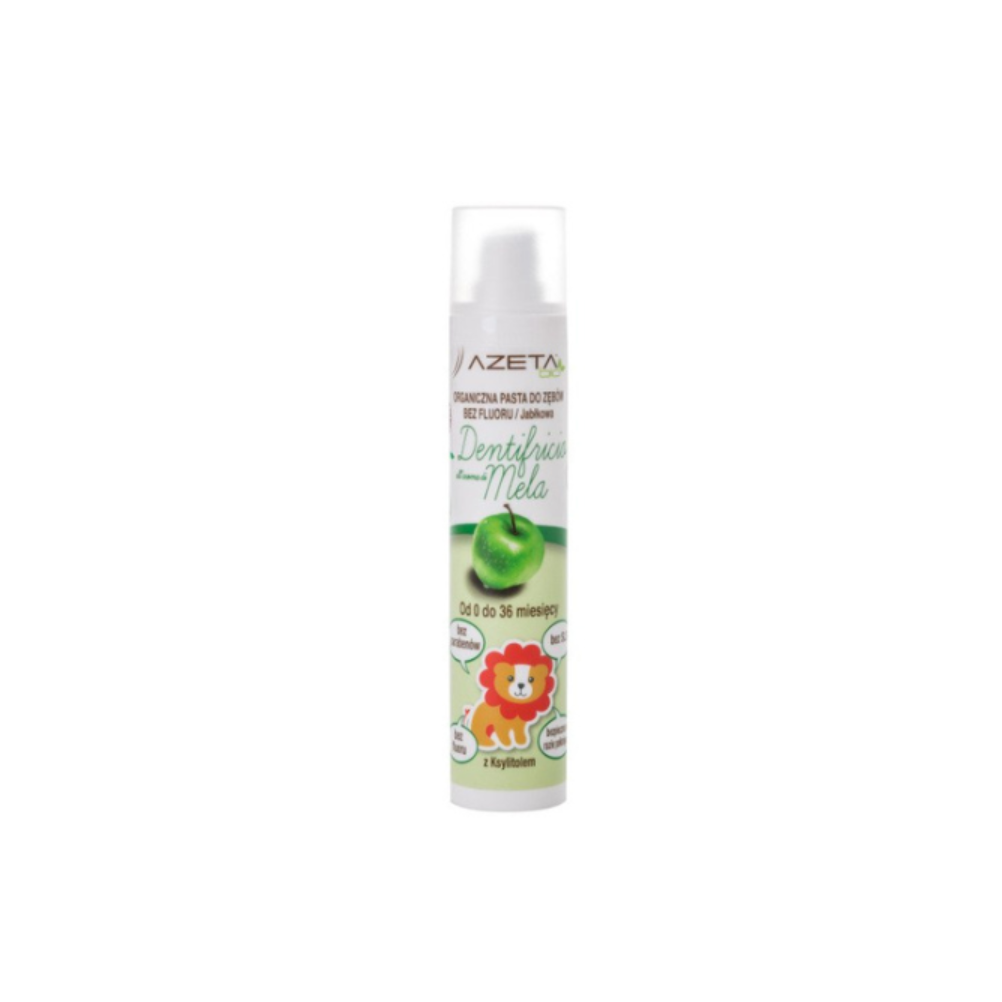 AZETA BIO Organiczna pasta do zębów bez fluoru dla dzieci 0-36M jabłkowa - 50 ml zdjęcie
