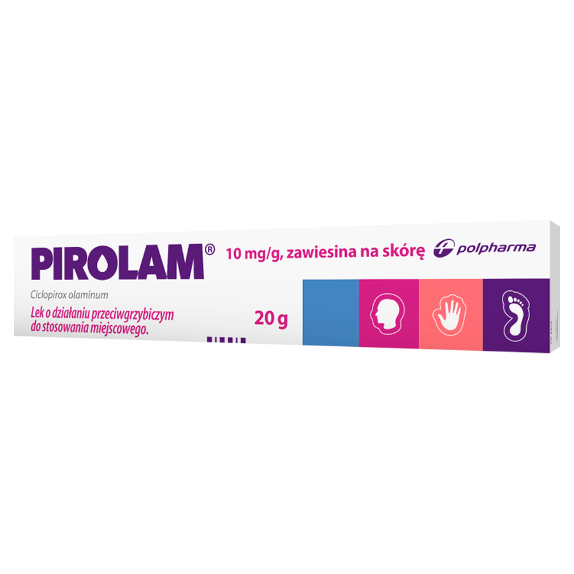 Pirolam 10 mg/g zawiesina przeciwgrzybicza na skórę 20 g zdjęcie